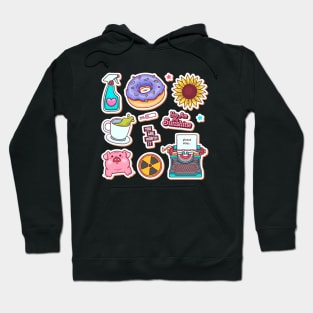 Pig Sticker Abstract Hoodie